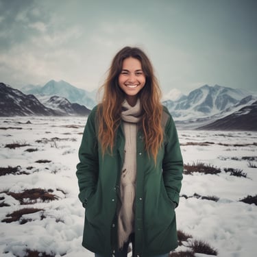 Photo of a happy customer smiling while using a laptop.