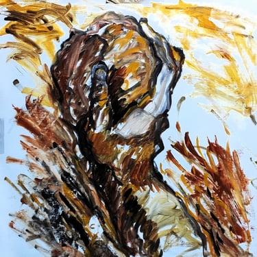 La Pierre Brute - Acrylique sur toile - 40X40 - 2024