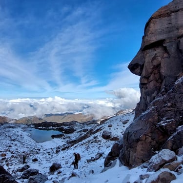 andean face on the route to Cayambe