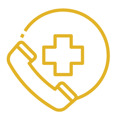 a phone with a medical emergency symbol - hospital symbol