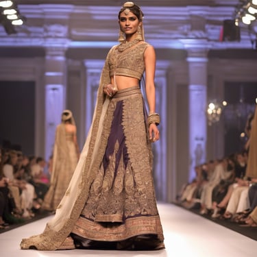 woman walking on fashion show