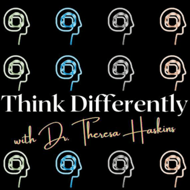 "Think Differently" with different colored brains