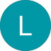 a blue circle with the letter l in the middle