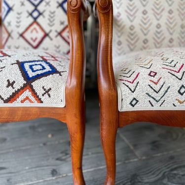 double-corde sur fauteuil Voltaire en merisier