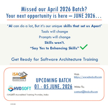 2026, iSAQB foundation level, Software Architecture Training Foundation Level by HVDSOFT Pvt. Ltd.