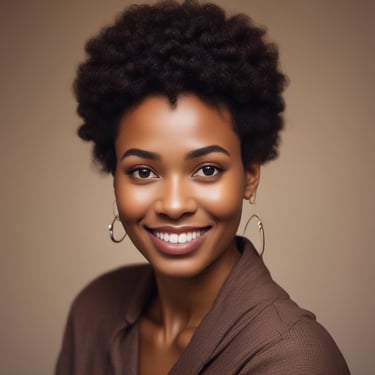 woman wearing black crew-neck shirt
