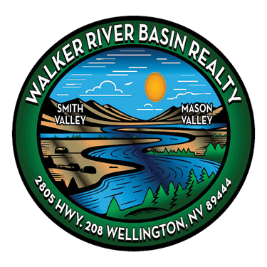 Walker River Basin Realty logo for Smith Valley and Mason Valley real estate in Wellington, Nevada.