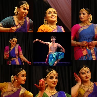 Aamoda Narthaki displaying Bharatanatyam performance