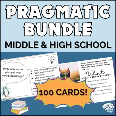 inferences pragmatic speech therapy high school