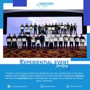a group of people standing in front of a screen in activity of incentives
