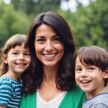 A group of friends laughing while playing admission statements.