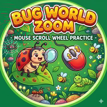 Bug World interactive zoom and scrolling digital skill L.A.B.S. for the computer lab.