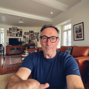 man standing near balcony