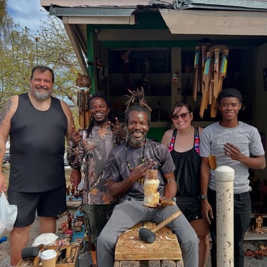 Americans meeting Bahamian Family, 4 generations in the family business!