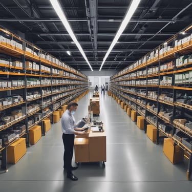 A confident woman technician installing a CCTV camera on a commercial building exterior.
