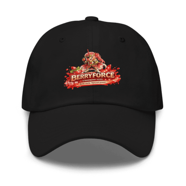 berryforce coffee hero logo printed black cap