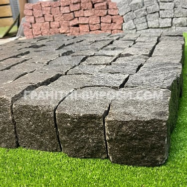 Колота гранітна бруківка габро 10*10*10