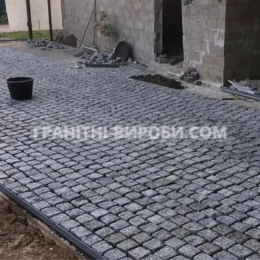 Галтована гранітна бруківка габро 10*10*5
