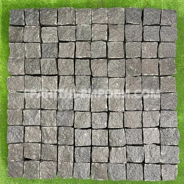 Колота гранітна бруківка габро 10*10*5