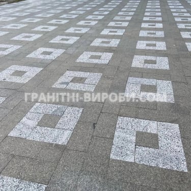Пилена гранітна бруківка габро 10*10*5