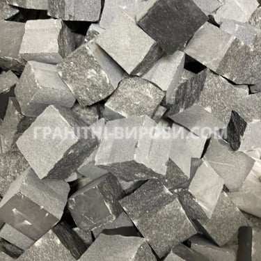 Колота гранітна бруківка габро 8*8*8