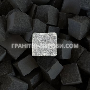 Колота гранітна бруківка габро 8*8*8