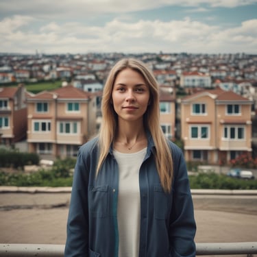 Photo of a professional woman in business attire, looking assured and approachable.