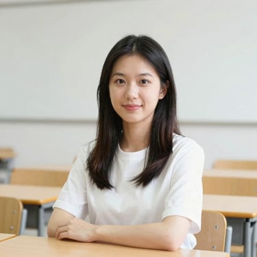 Professional portrait of a female NEET topper, clean high-contrast academic background, warm lighting