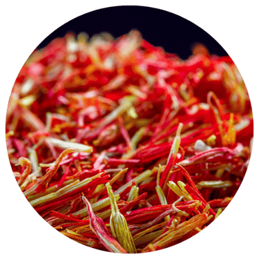 Safranfädenextrakt aus Crocus sativus – Pflanzenbestandteil, der oft mit emotionalem Gleichgewicht verbunden wird