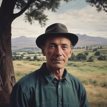 Smiling middle-aged woman standing in front of a well-maintained residential building.