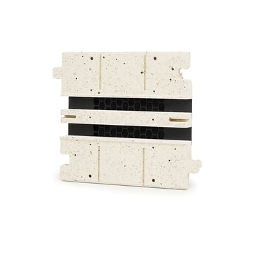 ERGOVENT LINEO PRO PUZZLE 2-slot moulage 20x200mm front view showing dual slot grilles and puzzle lock edges