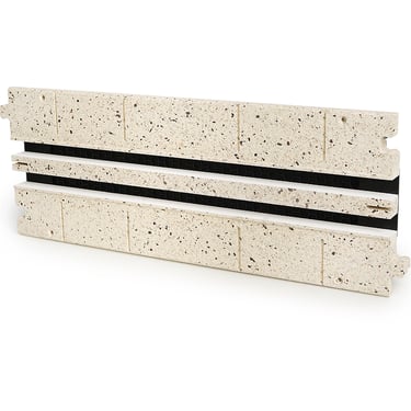 ERGOVENT LINEO PRO PUZZLE 2-slot moulage 20x500mm front view showing dual slot grilles and puzzle lock edges