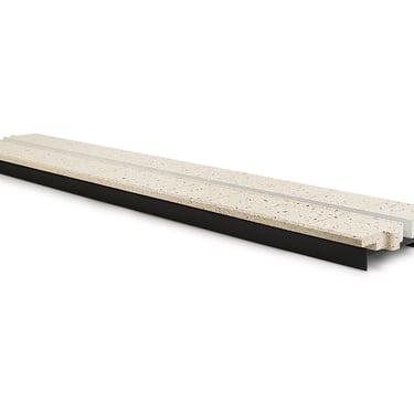 ERGOVENT LINEO PRO PUZZLE 1-slot moulage 20x1050mm showing puzzle lock joint and gypsum texture