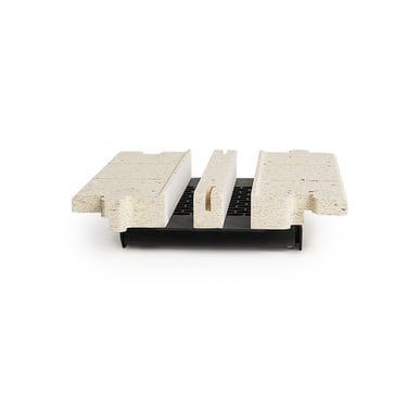 ERGOVENT LINEO PRO PUZZLE 2-slot moulage 20x200mm side view showing dual puzzle lock interlocking profile