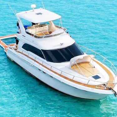 Miami yacht night cruise with city lights and skyline