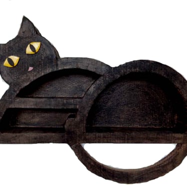 etagere chat noir en carton