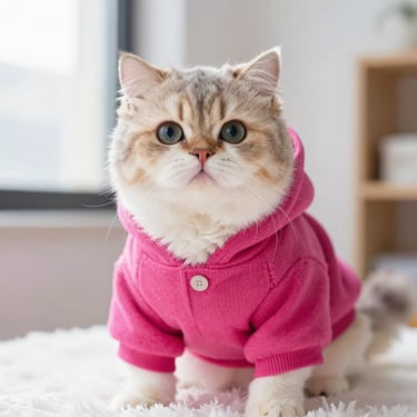 Gatito con suéter rosa