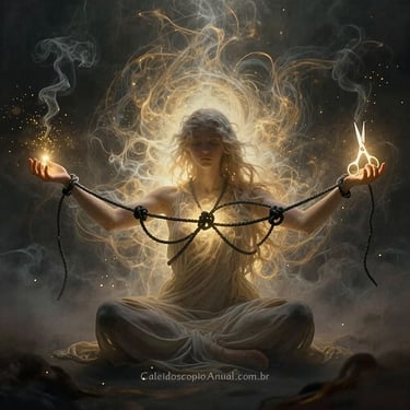 Ritual de libertação espiritual: cortando cordas com nós de apegos, medos e vícios para liberdade