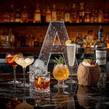 Bebidas letra A: aperol amaretto aguardente asti amarula açaí tônica coco absinto bar sofisticado elegante premium drinks