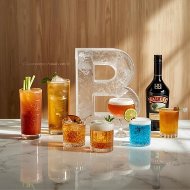 Bebidas B: bloody mary batida coco bourbon bellini baileys cerveja benedictine blue curaçao brandy bubble tea bar elegante