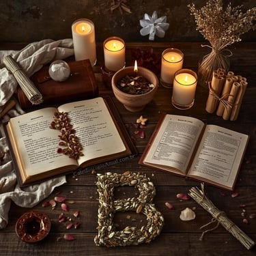 Ritos B: banho ervas descarrego benzimento benzedura busca interior batismo luz respiração bênção casa ritual simbólico