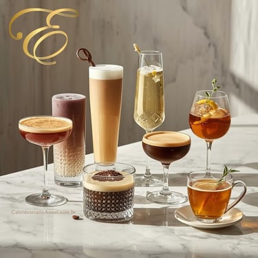 Bebidas E: espresso martini energético espumante eggnog espresso energy drink elixir elderflower eau de vie chá bar claro