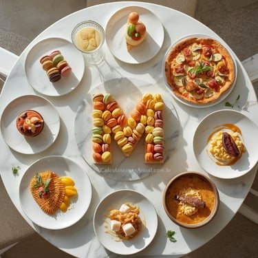 Pratos Letra M culinária: macaron mousse margherita moqueca manga mandioca mac cheese medalhão mesa clara elegante receitas