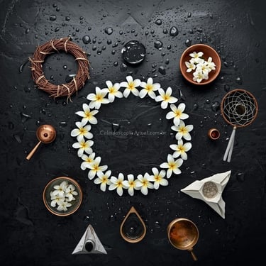 Ritos O: oferenda obsidiana oráculo oniromancia ofertório floral oração óleo sagrado filtro dos sonhos ritual simbólico