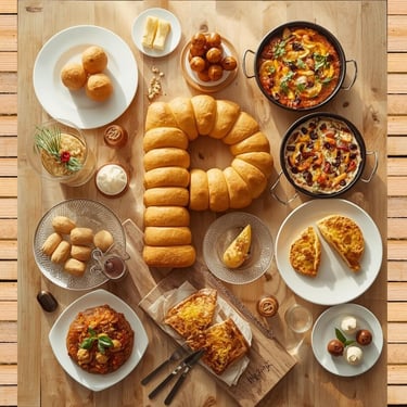 Pratos Letra P culinária: pão queijo paella pizza pudim paçoca peixe pastel picanha panna cotta mesa clara elegante receitas