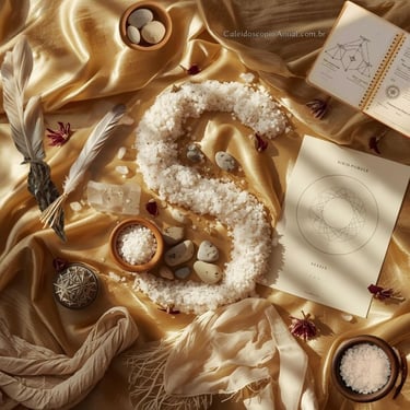 Ritos S: saging sal purificação selenita sincronicidade sigilo pedras sonho acordado shadow work ritual simbólico