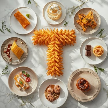 Pratos Letra T culinária: torresmo tapioca tiramisu tomate tempura tournedos trufas tonkatsu mesa clara elegante receitas