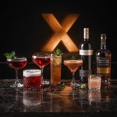 Bebidas X: xarope xarope groselha xerém xingu xarope hortelã x-rated xícara café xo cognac xu xu bar escuro luxo sofisticado