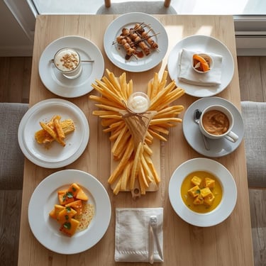 Pratos Letra Y culinária: yucca yakitori yogurt yemas yufka yuzu inhame curry amarelo mesa elegante receitas internacional