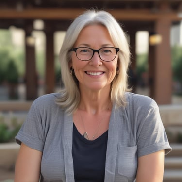 woman wearing black crew-neck shirt